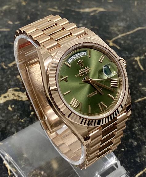 rolex day date oro quadrante verde|buy rolex day date.